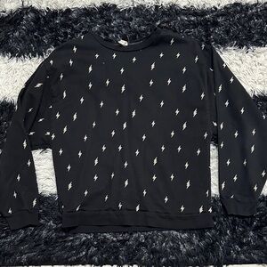 Tea Collection Lightning Bolt Printer Popover Sweatshirt, Sz 14